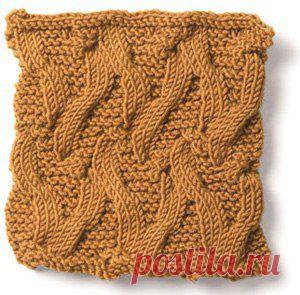 Узор спицами "Змеи на песке".
