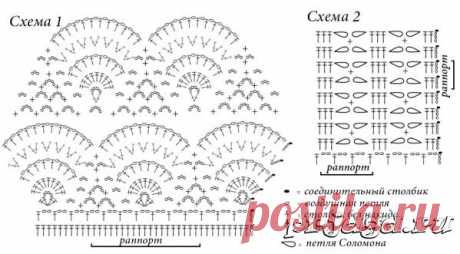 Топ крючком. Комбинация арок и петель Соломона