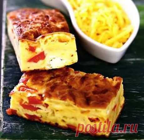 Рецепт как приготовить вкусный Сырный пирог с красным перцем
