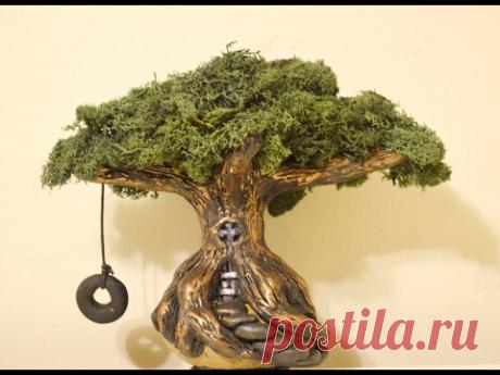 DIY Fairy Tree House With Swing In Polymer Clay