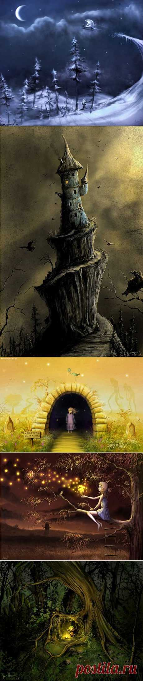Сказочные рисунки Jeremiah Morelli .