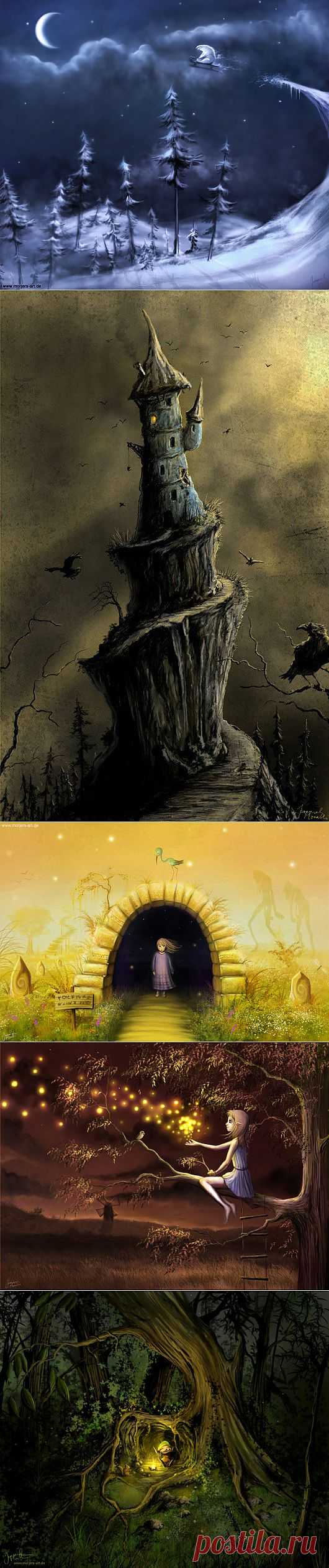 Сказочные рисунки Jeremiah Morelli .