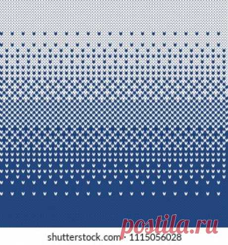 Fair Isle Design Seamless Knitting Pattern: vector de stock (libre de regalías) 1115056028 | Shutterstock