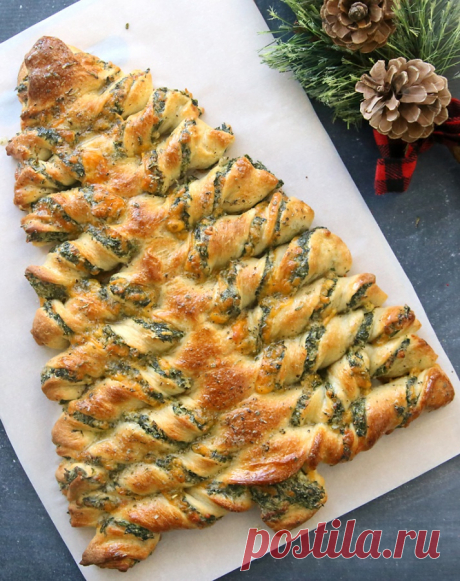 Хлебные палочки из шпината с рождественской елкой - лучшие вкусные рецепты в Интернете