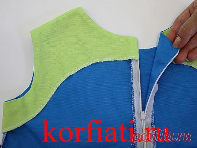 Обработка платья футляр - мастер-класс А. Корфиати Обработка платья - горловина и проймы. Один из любимых видов обработки горловины и пройм платья без рукавов у многих портных – обработка цельнокроеными...