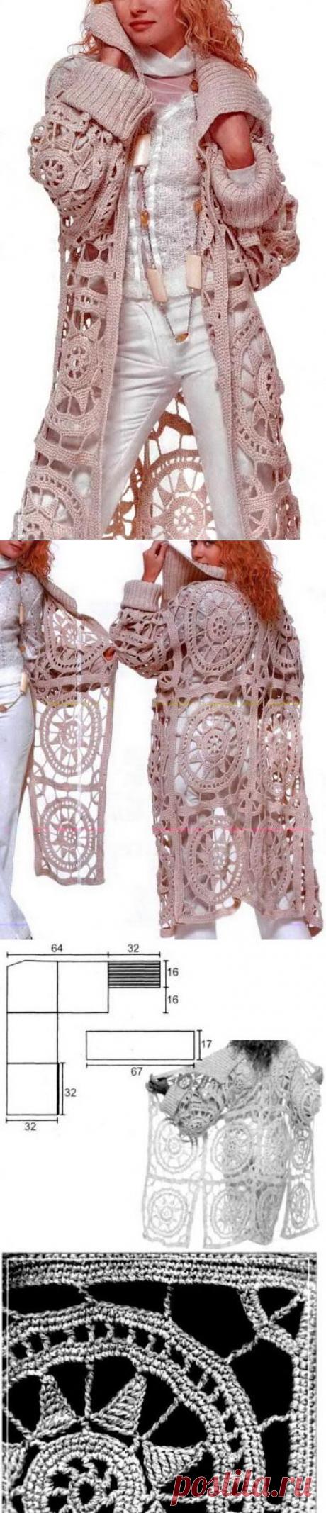 Вязание крючком, схемы: кардиган крючком | Ladiesvenue