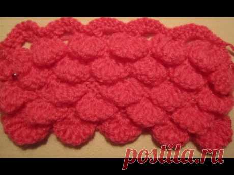 УЗОР ЧЕШУЙКА! ВЯЗАНИЕ СПИЦАМИ! Вязание для начинающих.knitting