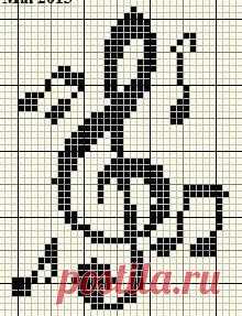 music bead or cross stitch pattern .
