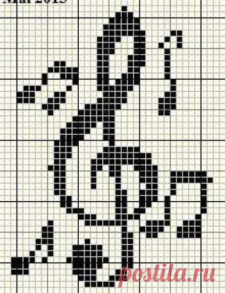 music bead or cross stitch pattern .