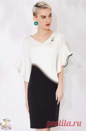 ​Идеи двухцветных платьев к новогодней вечеринке