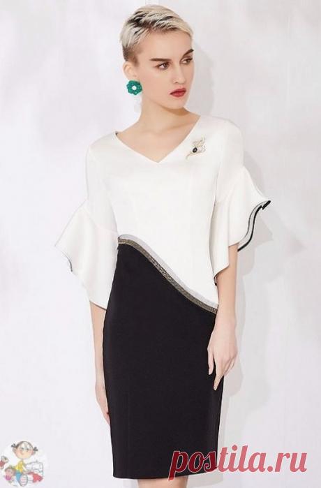 ​Идеи двухцветных платьев к новогодней вечеринке