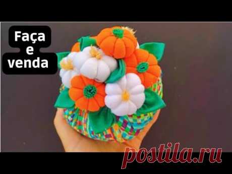 Грузик из чеснока и тыквы, сделанный с помощью очень простого йо-йо