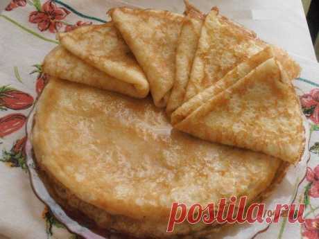 Блинчики с сахаром и маслом | Готовим вместе