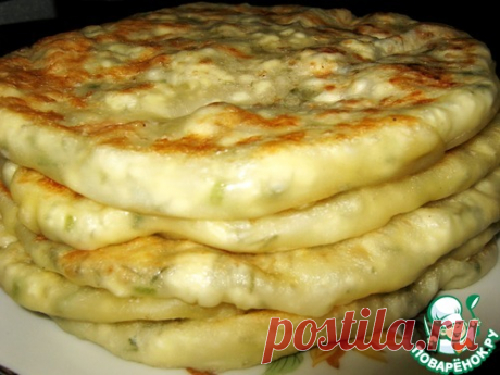 Плацинды с творогом и зеленью - кулинарный рецепт