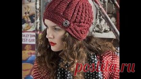Шапочка-шлем из журнала Vogue Knitting. Часть 1. Уроки вязания на видео