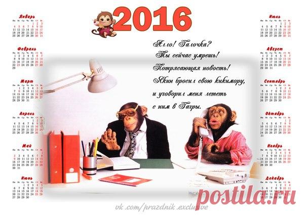 Прихожу на работу, а там ёлка наряжена и плакат от руководства: "С Новым годом, обезьяны!"