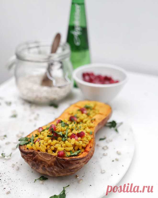 Stuffed Butternut Squash & Curried Barley Recipe | Vegan Food Blog | ROMYLONDONUK