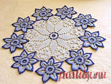 Кружевная салфетка крючком » Ниткой - вязаные вещи для вашего дома, вязание крючком, вязание спицами, схемы вязания