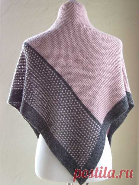 Серо-розовая шаль Pink Graphite