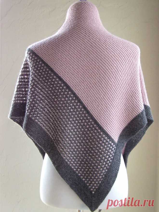 Серо-розовая шаль Pink Graphite