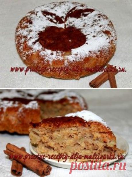 Овсяный пирог с яблоками в мультиварке