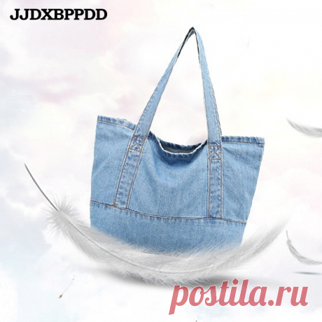 Женская джинсовая сумка на плечо JJDXBPPDD, повседневная сумка через плечо, джинсовая сумка