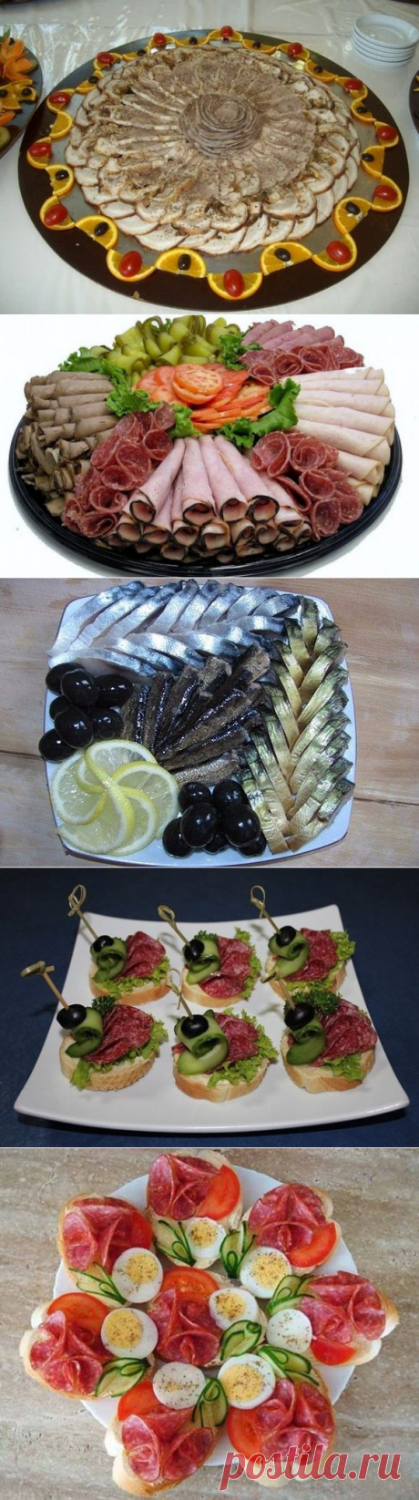 Оригинальные идеи, вкусных красивых бутербродов и нарезок на праздничный стол