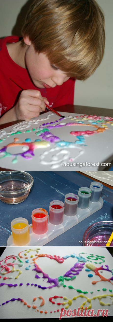 Декор картины солью!