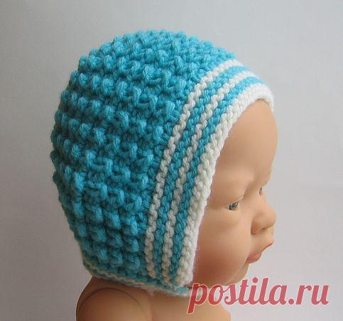 Шапочка узором "ёжики"