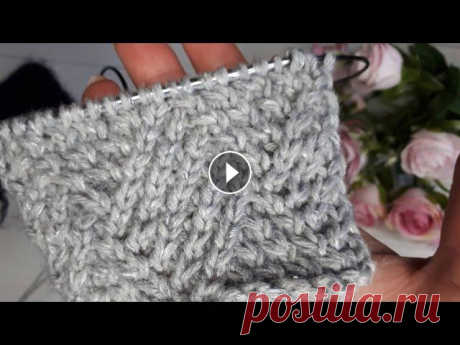 Узор спицами ромбы из скрещенных петель/ Рельефные узоры спицами/ Узор спицами #14 На этот узор у меня огромные планы. Прям целых два изделия. Цвета изделий Вы видите на фото. А для вашего удобства по узору спицами ромбы из скрещенны...