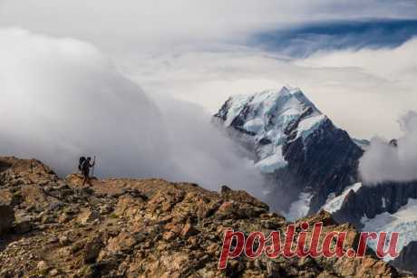 Район горы Кука. Южные Альпы, Новая Зеландия. Автор фото — Егор Кропачев, участник фотоконкурса «Время путешествий»: j.mp/NGTimeTravel