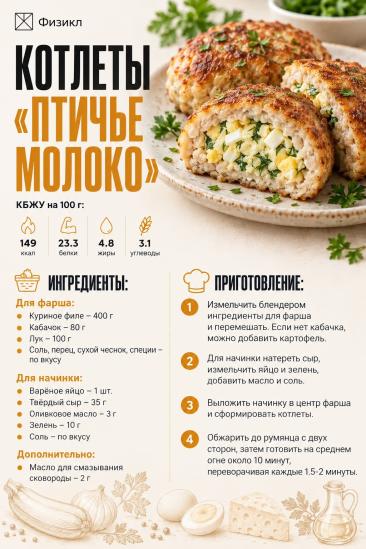 Котлеты "Птичье молоко"