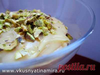 Молочный крем с фисташками