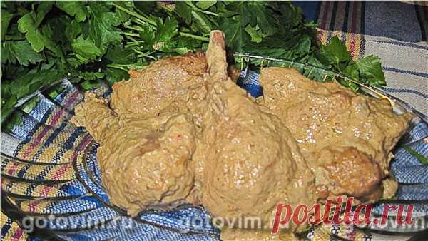 Сациви. Рецепт с фото Сациви - блюдо грузинской кухни. Можно приготовить из индейки и курицы. В классическом варианте из специй понадобятся кинза, шафран, молотый красный перец и  чеснок. Этот рецепт – один из вариантов сациви.