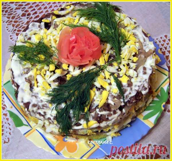 КАБАЧКОВО-ПЕЧЁНОЧНЫЙ ТОРТИК...