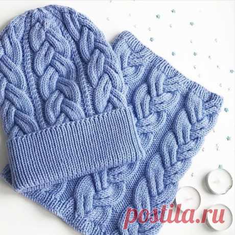 Шикарная коса спицами. Схема узора
knitideas.ru/shikarnaja-kosa-spicami-uzor-dlja-shapki-i-snuda/