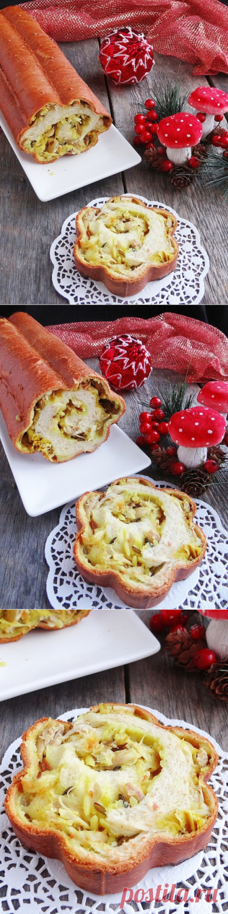 Рецепт c фото: Рулет с курицей, рисом и моцареллой - Энциклопедия рецептов с Мистраль