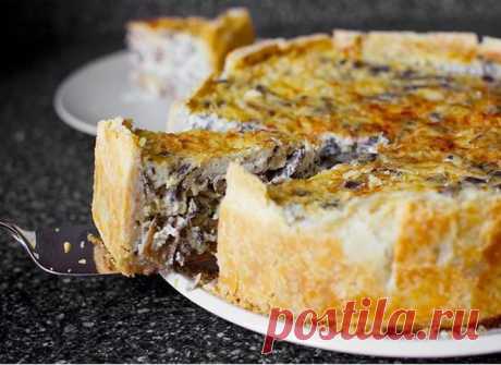 “Очень грибной” пирог.