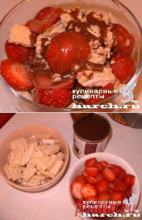 Десерт из клубники с вафлями “Кофейная феерия” | Харч.ру - рецепты для любителей вкусно поесть