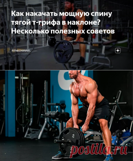 Как накачать мощную спину тягой т-грифа в наклоне? Несколько полезных советов | fitnechannel | Яндекс Дзен
