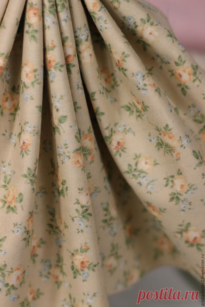 Ткань хлопок №195 с мелким рисунком – купить в интернет-магазине на Ярмарке Мастеров с доставкой