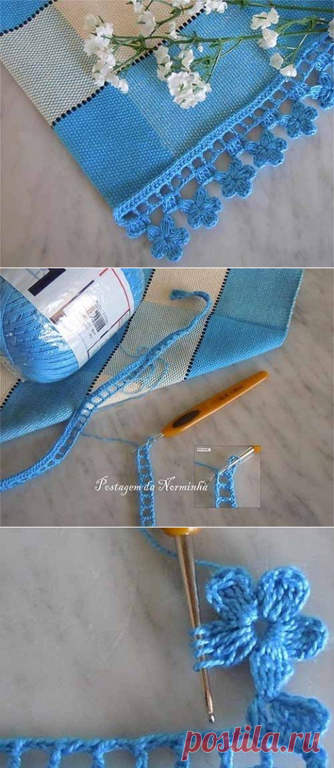 Кайма с цветами: небольшой мастер-класс в картинках.