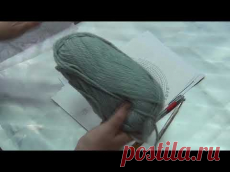 Берет крючком столбиком без накида