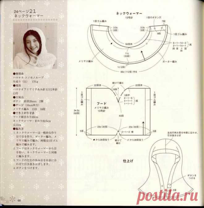 Воротник, переходящий в капюшон — Рукоделие