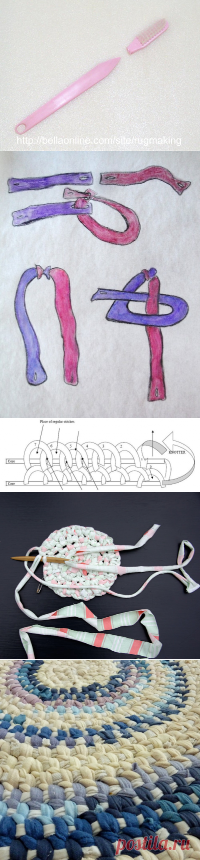 Toothbrush rugs - вязание "иглой" коврика