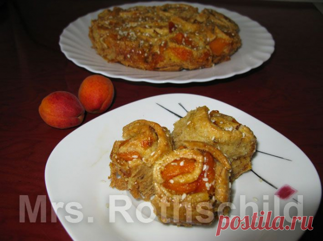 Пирог "Абрикосовые завиточки" — Выпечка