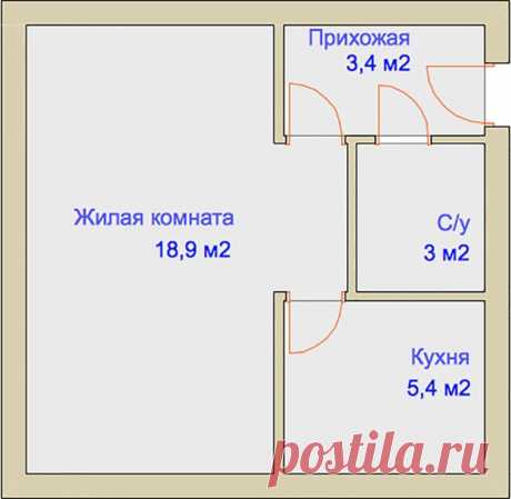 Интересные идеи перепланировки однокомнатной квартиры — Мой дом