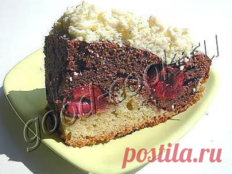 Хорошая кухня - кекс двухцветный с вишней и шоколадом. Кулинарная книга рецептов. Салаты, выпечка.