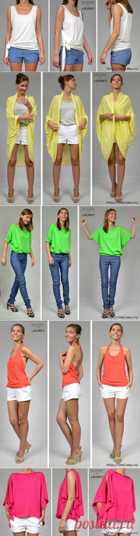 5 простых в пошиве трикотажных блуз можно сшить даже без машинки