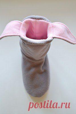 Шитьё. Тапочки Зайчики..